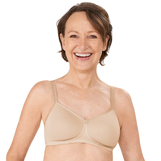 Amoena Mara Wire-Free Padded Pocketed Mastectomy Bra - Light sand