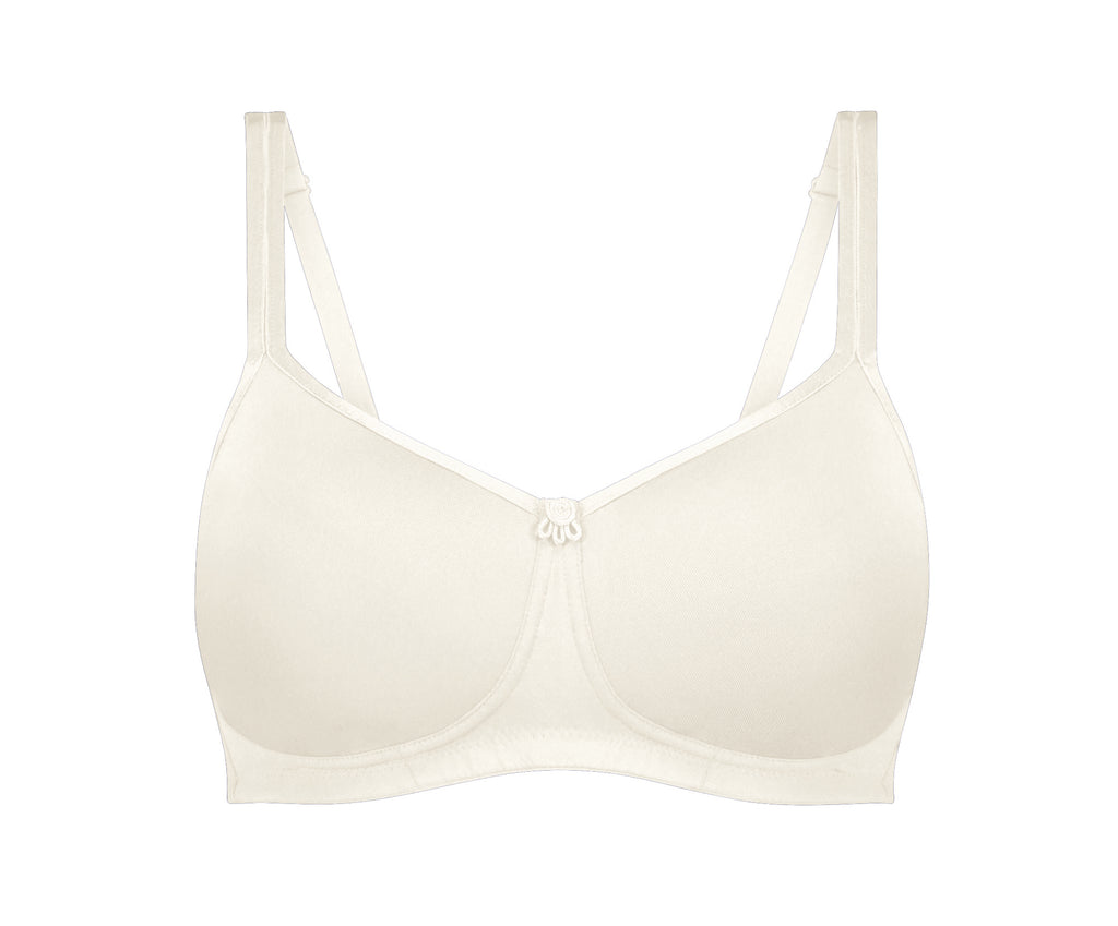 Amoena Mara Wire-Free Padded Pocketed Mastectomy Bra - Off White