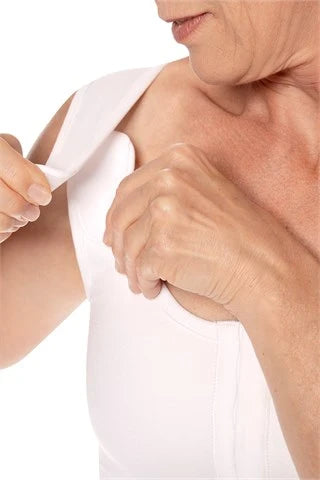 Amoena Sina Post Surgery Mastectomy Compression Bra - White