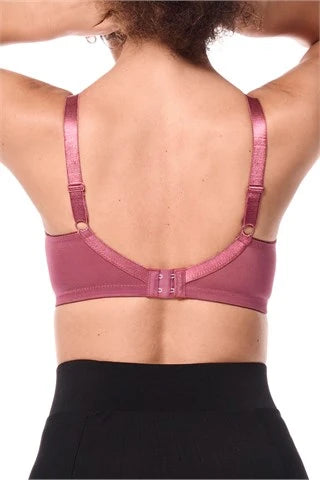 Amoena Nancy Wire-Free Pocketed Mastectomy Bra - Dark Rouge