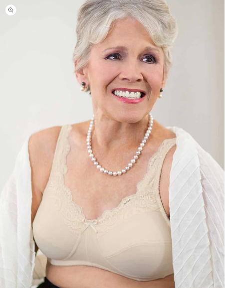 ABC 101 Lace Front Pocketed Mastectomy Bra - Beige