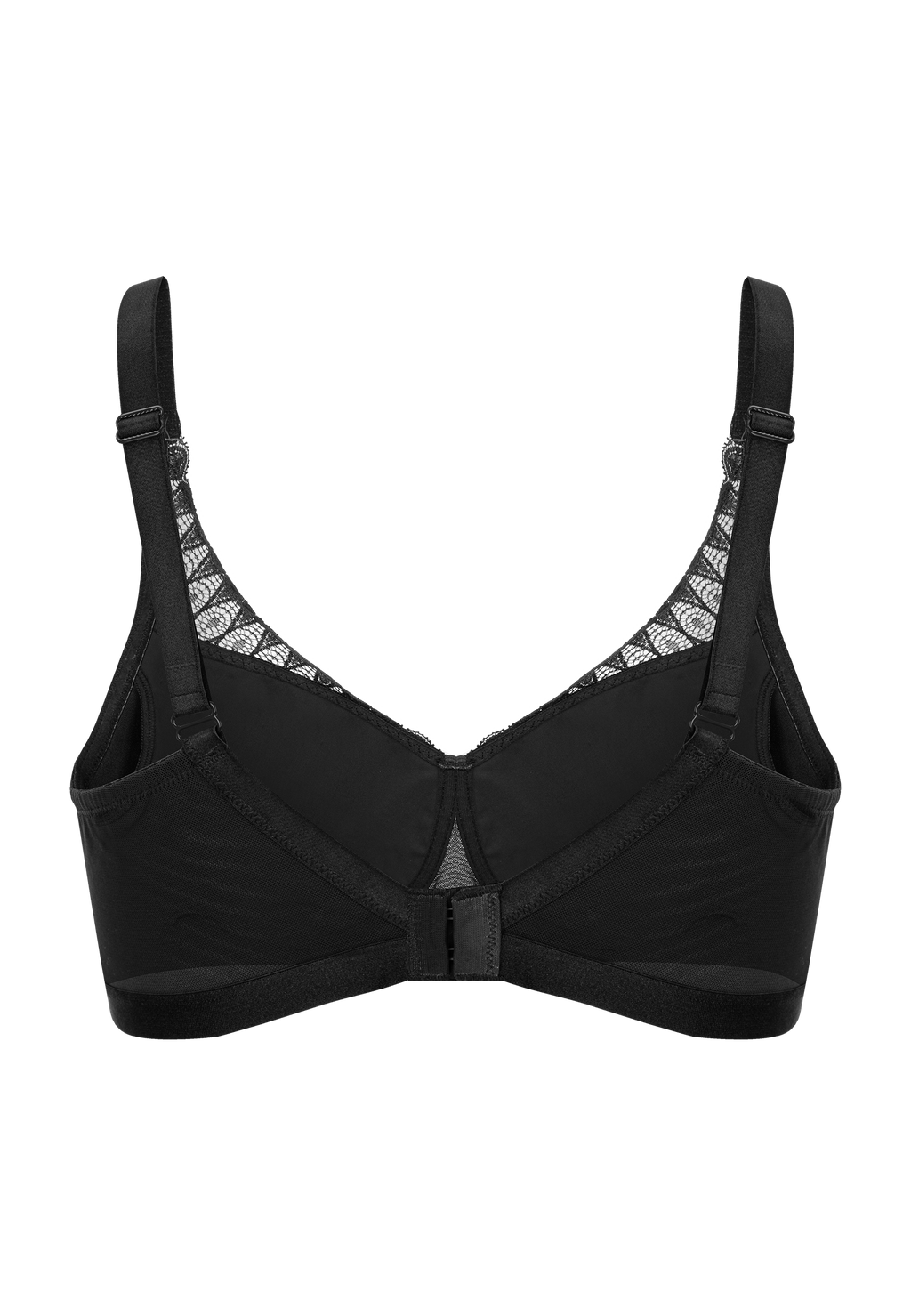 Megami Lotus Wire-Free Padded Pocketed Mastectomy Bra Black