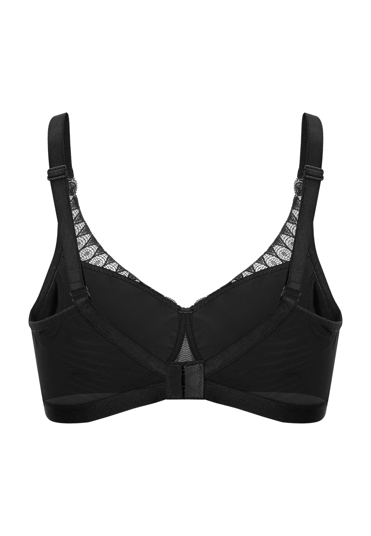 Megami Lotus Wire-Free Padded Pocketed Mastectomy Bra Black