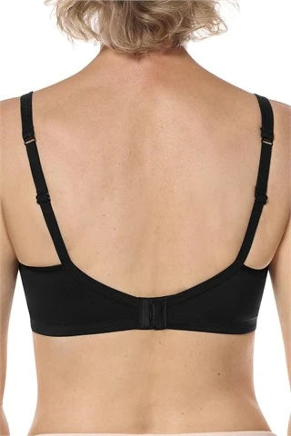 Amoena Mara Wire-Free Padded Pocketed Mastectomy Bra - Black