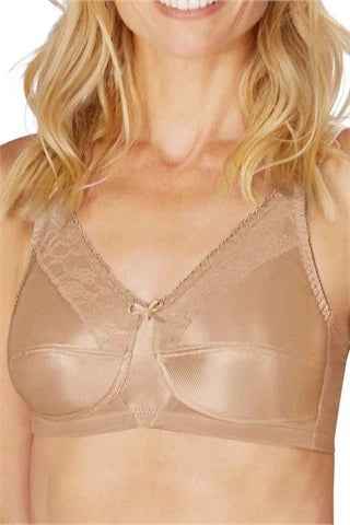 Amoena Nancy Wire-Free Pocketed Mastectomy Bra - Sand