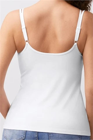 Amoena Valletta Pocketed Mastectomy Top - White
