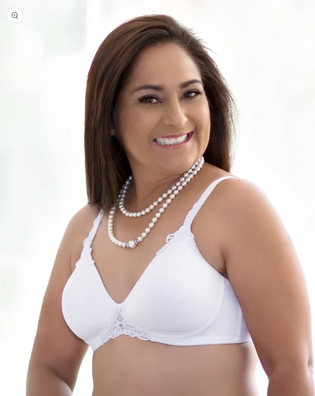 ABC 105 Petite Fit Pocketed Mastectomy Bra - White