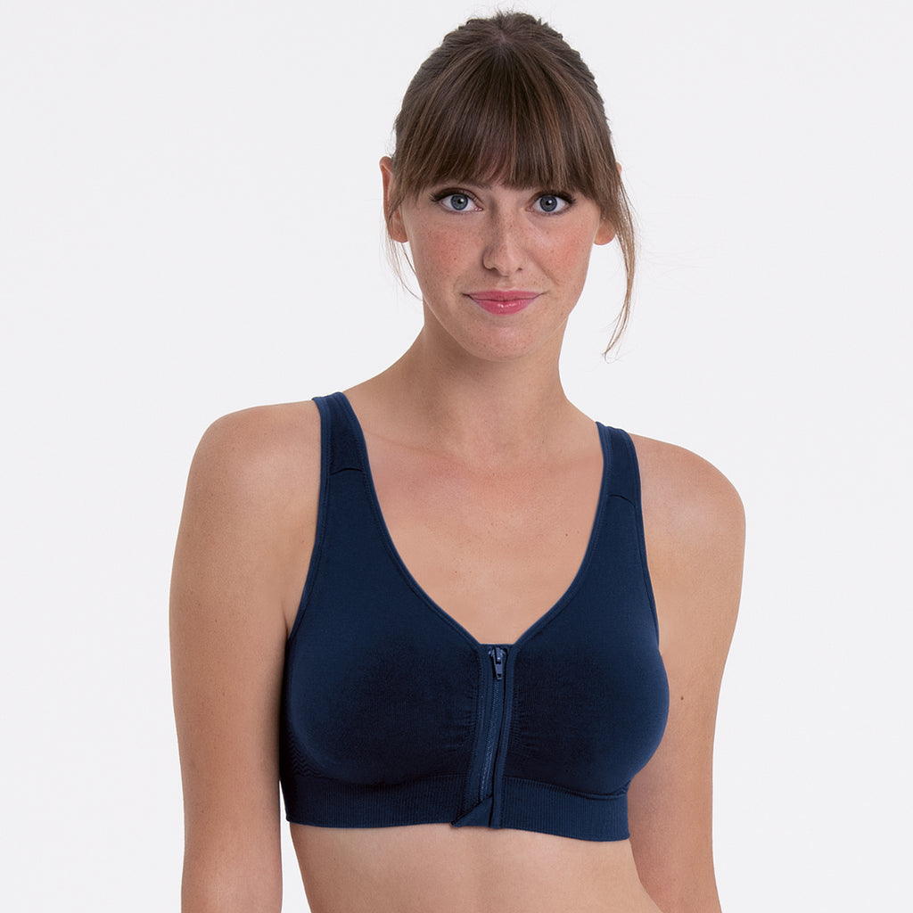 Anita Lynn Pocketed Mastectomy Moulded Bra - Maritime Blue