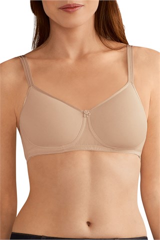 Amoena Mara Wire-Free Padded Pocketed Mastectomy Bra - Light sand